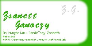 zsanett ganoczy business card